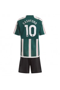 Manchester United Marcus Rashford #10 Babytruitje Uit tenue Kind 2023-24 Korte Mouw (+ Korte broeken)
